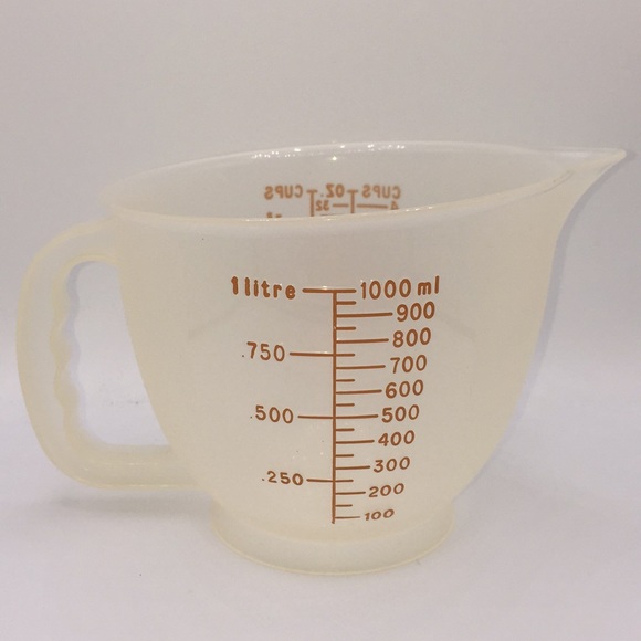 Tupperware Mix N Store Measuring Pitcher 4 Cup 1288-6 Vintage Clear & Or… - Picture 11 of 11